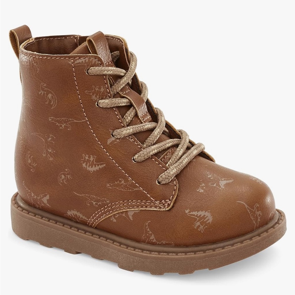 Carters Brown Dinosaur Boots